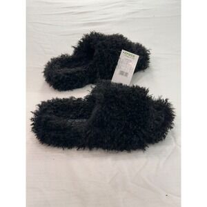 Crocs Classic Shaggy Fur Slide Black 210912-001 Men's 5 Women's 7 New with Tags